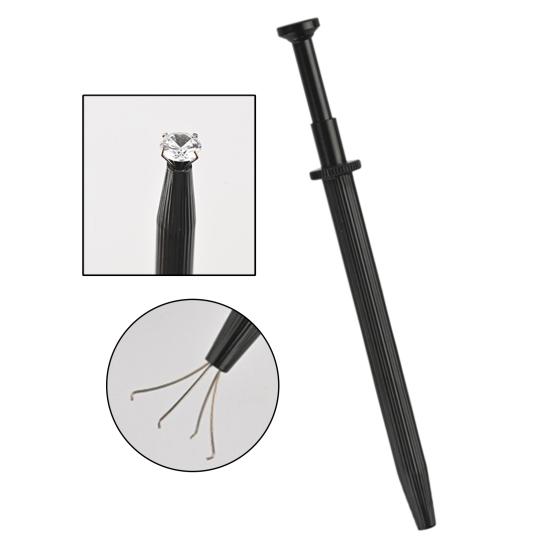 Gems Pick-up Tool Universal Ergonomic Metal Prong Holder Grabber Catcher for Jewels