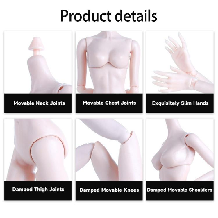 1/6 Collectible Figure Doll Body With Articulated  System And Natural Skin Tone Finish For Display Doll Customization