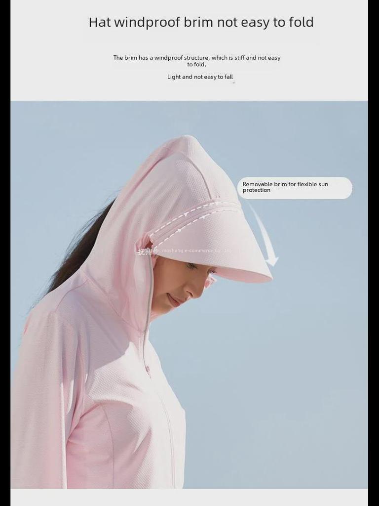 Women's UPF 50 Sun Protection Clothing: New Summer Style, Large Brim, Elastic Fit, Ice Silk Men's Skin Fabric.