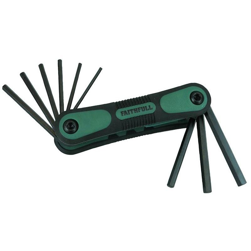 Faithfull Imperial Folding Hexagon Key Set, 9 Piece