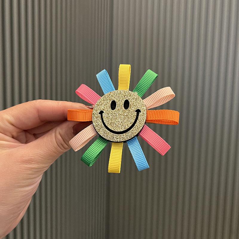 Colorful Sunflower Hair Clips for Children - Korean Style Handmade Accessories