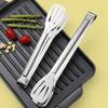 304 Stainless Steel Tongs Kitchen Food Tongs Steak Tongs Household Food Tongs Anti-Scald Barbecue Tongs Meat Tongs