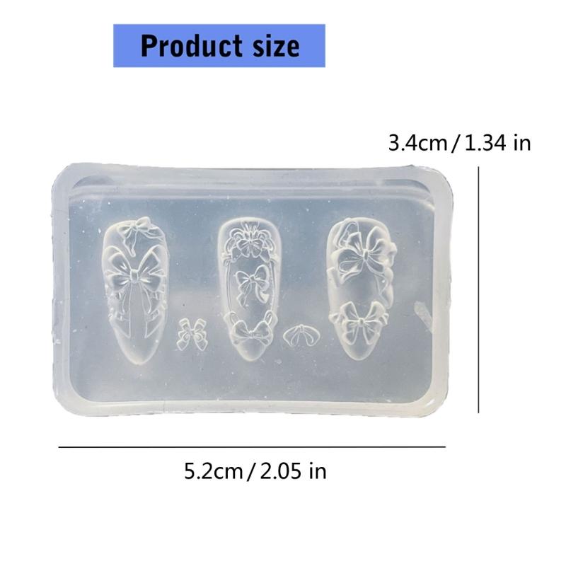 Silicone Nail Art Mold with Embossed ice flower design for Professional Manicure and DIY Craft