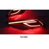 CSCSNL 2Pcs Red Lens LED Rear Bumper Reflector Lamp For Honda CRV CR-V 2017 2018 2019 Tail Brake Light Fog Lamp