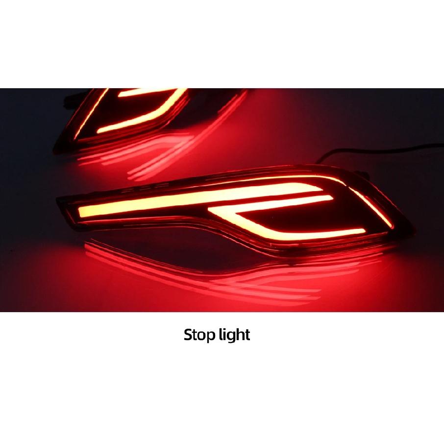 CSCSNL 2Pcs Red Lens LED Rear Bumper Reflector Lamp For Honda CRV CR-V 2017 2018 2019 Tail Brake Light Fog Lamp