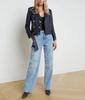Stylish Navy Blue Women's Jacket Biker Real Lambskin Leather Motorcycle Style