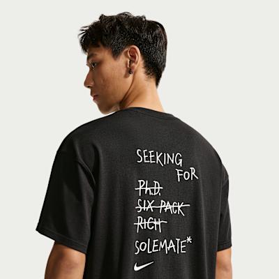 Nike Sportswear T Shirts Men s Black Crew Neck Moderate S