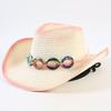 Popolare Cappello di Paglia Western Cowboy Europeo e Americano Moda Uomo e Donna Cappello di Paglia Ombreggiante Cappello da Cowboy Western da Esterno