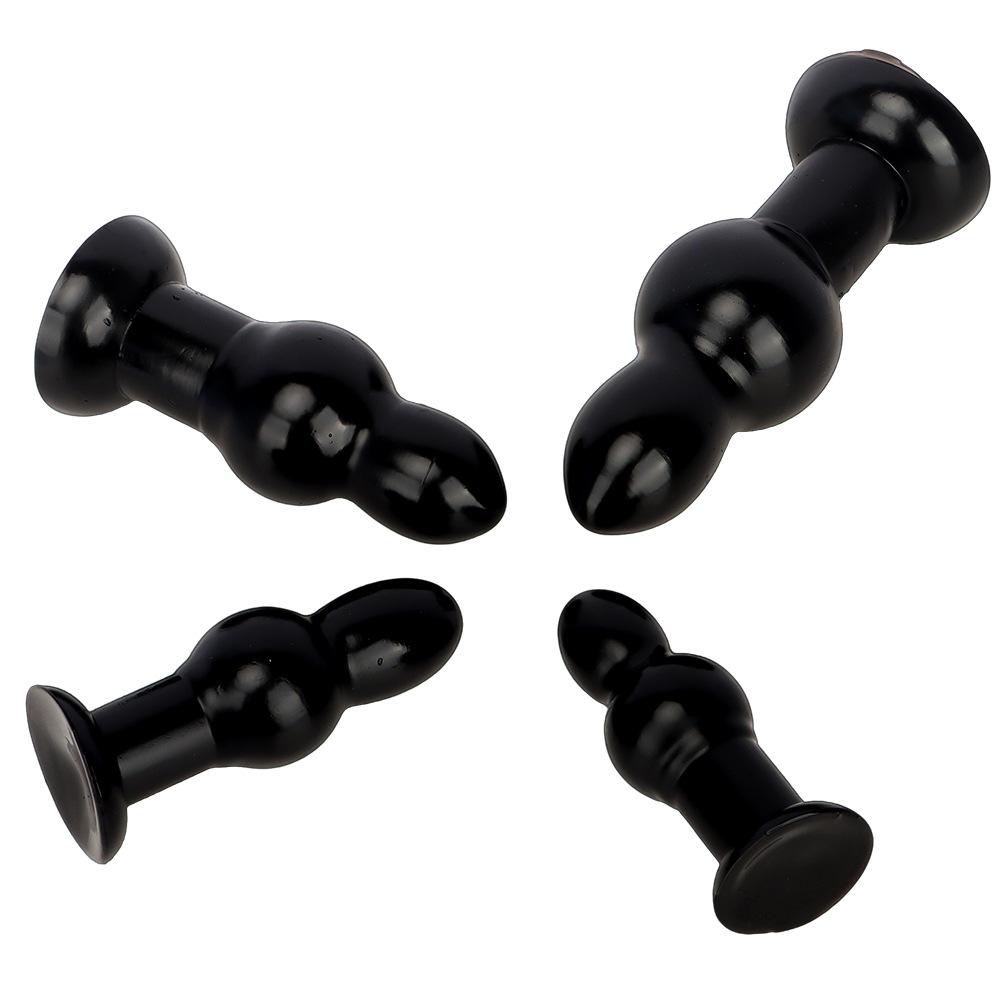 Großer Analplug Sexspielzeug Analdildos Schwarzer Penis PVC Realistischer Schwanz Fisting Sklave Pegging
