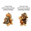 Resin Monkey Doll Keyring 3D Monkey Pendant Monkey Resin Ornament Monkey Keychain  Kids Gifts