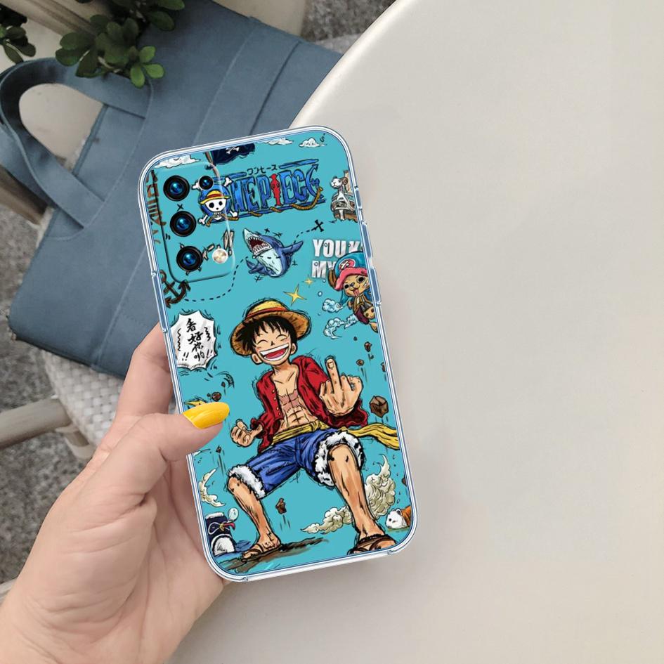 Luffy One Piece Soft Shell Transparent Phone Case for Samsung Galaxy A04 A04S A14 A23 A34 A54 M23 M33 M52 M53