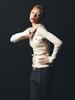 HALF DEVIL US Layered Garter Skirt Shirred Pants_Charcoal