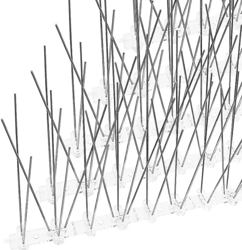 Pigeon Spikes Stainless Steel Bird Repeller Set Deterrent Anti Bird Pigeon Squirrel Cats Repellent for Garden Fence Roof