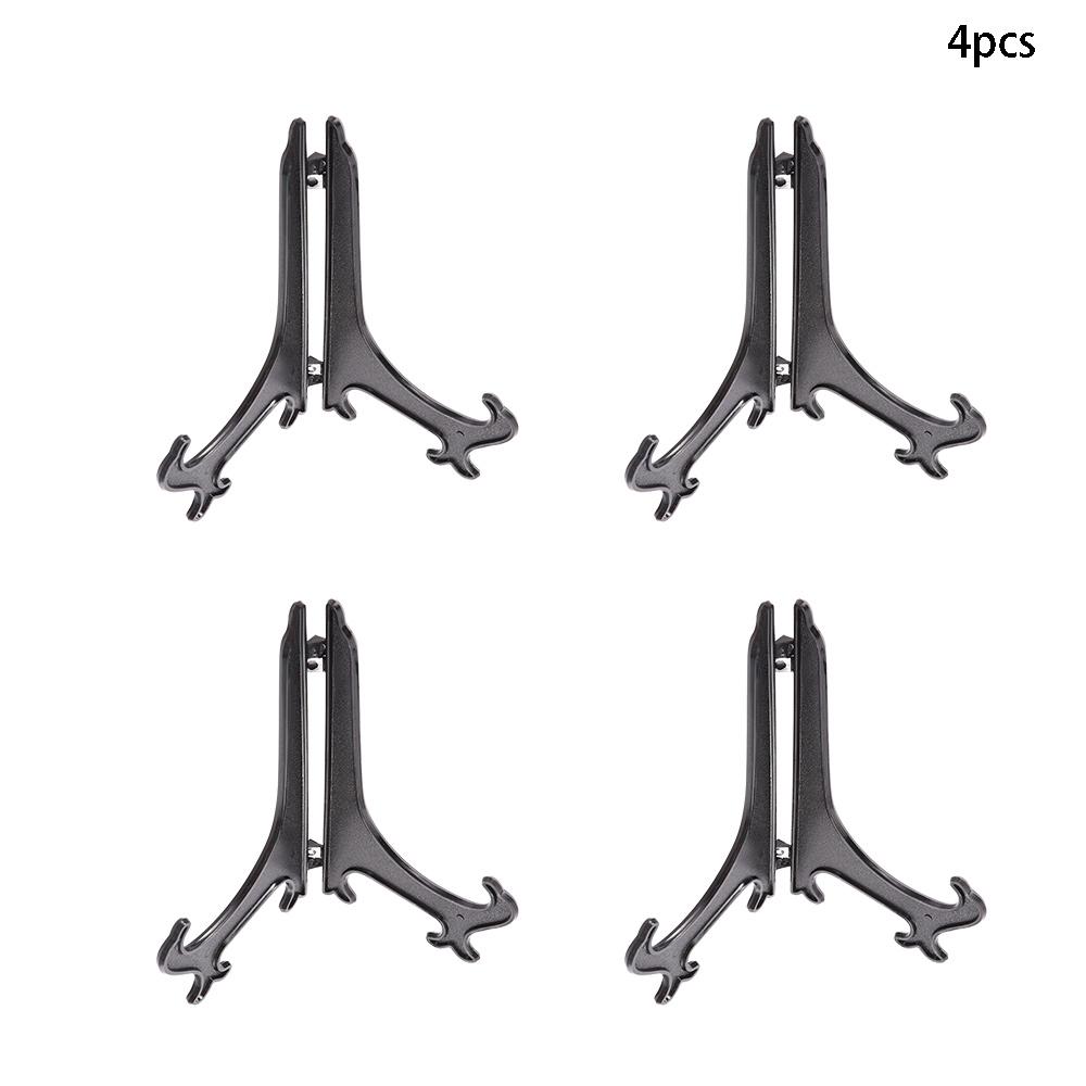 Black 3-12inch Plastic Easels Plate Display Stands Picture Frame Stand Holder Home Kitchen Decoration