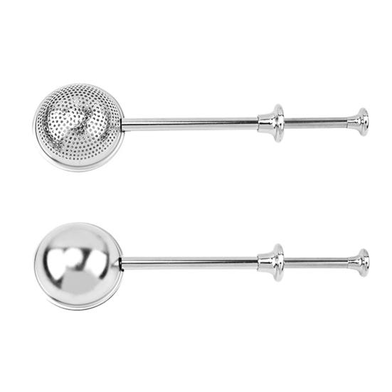 Tea Maker Loose Leaf Tea Infuser Stainless Steel Tea Ball with Fine Mesh Strainer And Retractable Long Handle Reusable Tea Steeper for Herbal Black