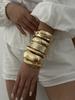DIEZI Punk Irregular Heavy Chunky Metal Wide Cuff Bangles Bracelets Hip Hop Gold Color Geometric Bangles For Women Men Jewelry