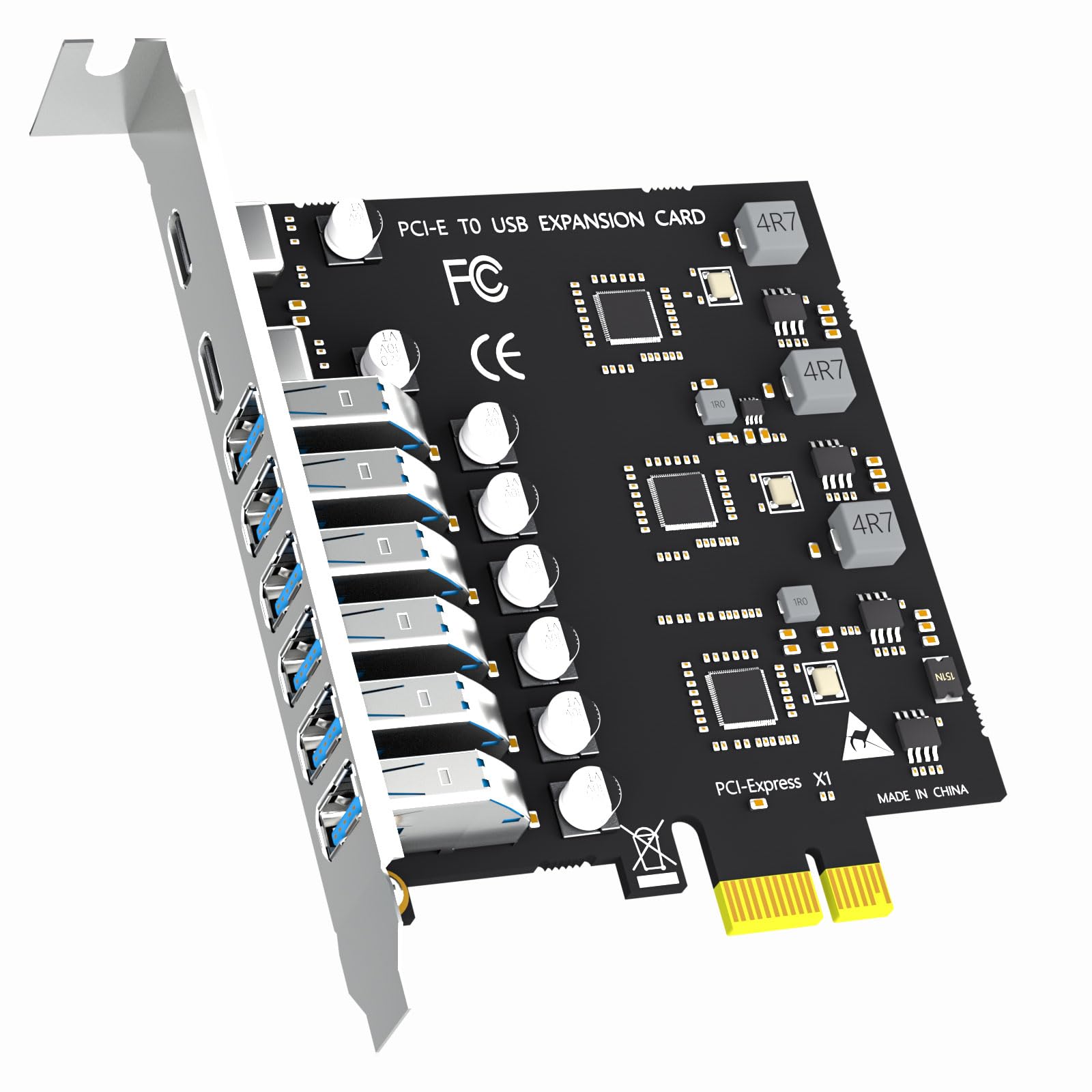 

GLOTRENDS U6A2C 8 Port x 6 x USB 5Gbps PCIe Expansion Card for ARM Supports Windows and Linux Supports Mac (2 Type-C+ Type-A) 3.0 Intel, AMD,