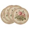 Anti-scald Flower Linen Table Mat Anti-slip Round Dining Mat  Party Table Decoration