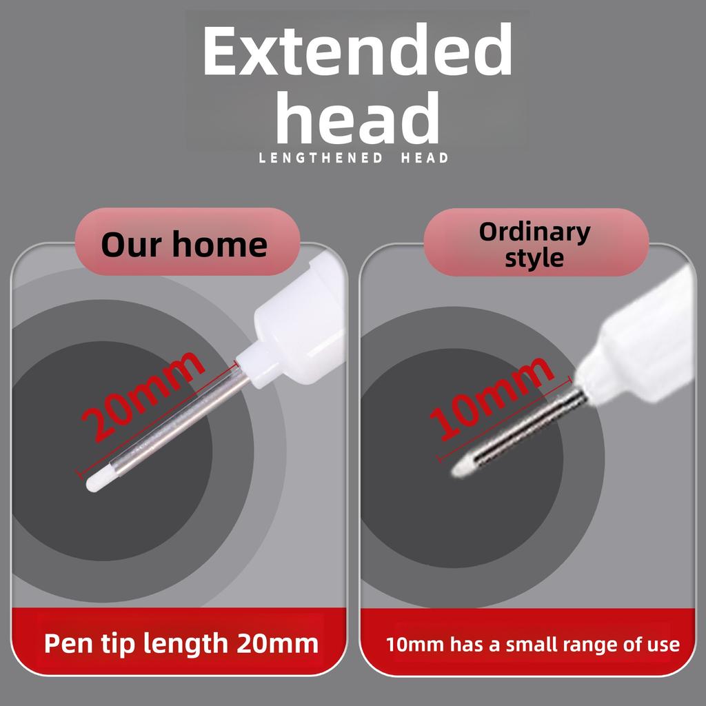 Long-nose Marker Pen with Fine Tip, Waterproof, for Carpentry Marking, Oil-resistant, White, Quick-drying Paint Marker