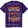 Novelty Born In 1975 Vintage T Shirts Graphic Cotton Streetwear Short Sleeve Birthday Gifts 50 Years Old Tshirt Mens Clothing