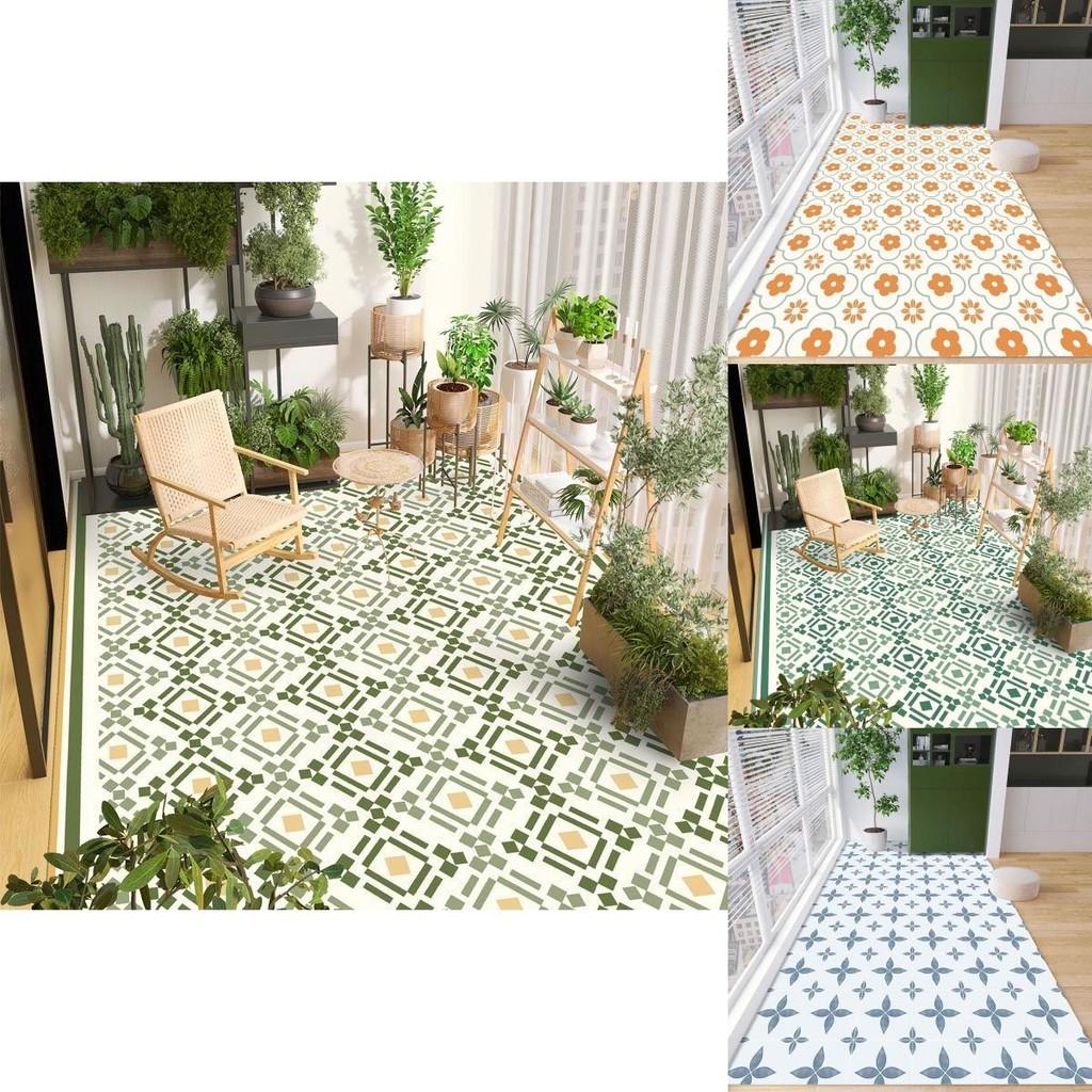 Modern Minimalist Pvc Kitchen Floor Mat With Washable Waterproof Nonslip Cushion For Balcony And Window Decor