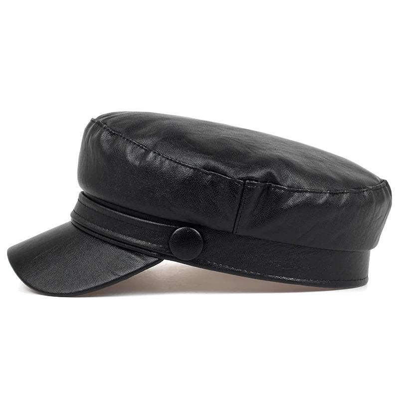 New Korean Leather Beret Fashion Ladies Hat Super Fire Wild Hats High Quality Outdoor Leisure Caps Hat