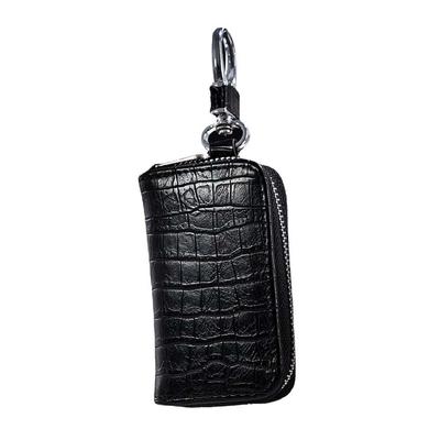 Pattern With Keyring Men PU Leather Car Key Case Car Key Wallets Zipper Key Case Bag Key Bag Case