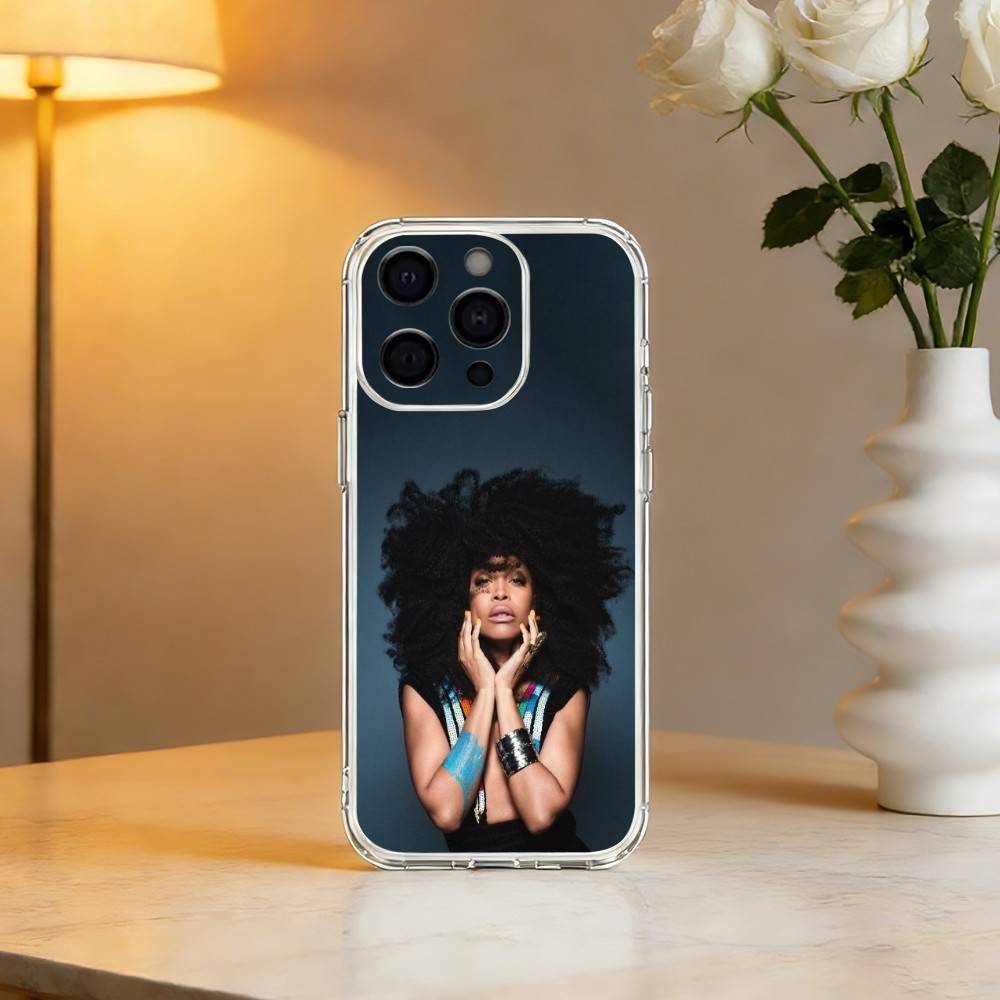 Erykah Badu Phone Case For iPhone 17 16 15 14 13 12 11 Mini Pro Max Plus Transparent Cover