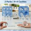 2Pcs Silicone Soccer Ball Ice Cube Mold Fun Shapes Soccer Gifts Ice Ball Molds Game Day,Whiskey,Cocktails,Bourbon Ice Tray Maker