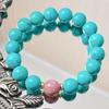 Natural Mahogany Grain Turquoise Quartz Rock Design Bracelet Bracelet