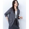 TERRE BLEUE Women's Loose Fit Blazer Jacket