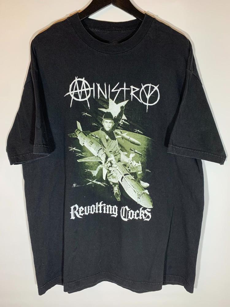 Министерство Группа Бунтующие Петухи Тур Унисекс Короткая Футболка Хлопковая Рубашка S-5XL GS051 Унисекс Футболка XXXL