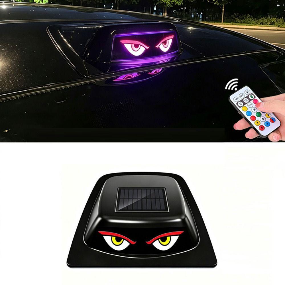 Solar Powered Eye of the Demon Roof Decorative Light LED Roof Light Vehicle Accessories