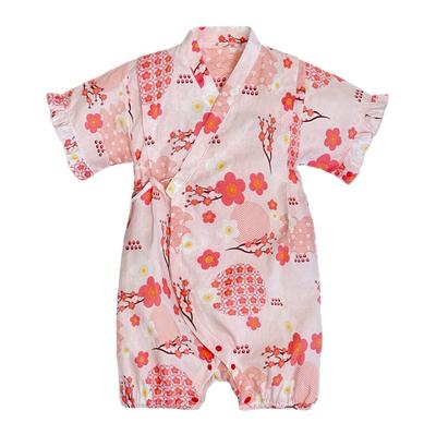 Baby Clothes for Cut and Floral Size 80 [Reegoo Peter] Girls, Jinbei, Coveralls, Rompers, Boys, 100% Cotton, Summer, Short-Sleeved, Sewn, Pattern,