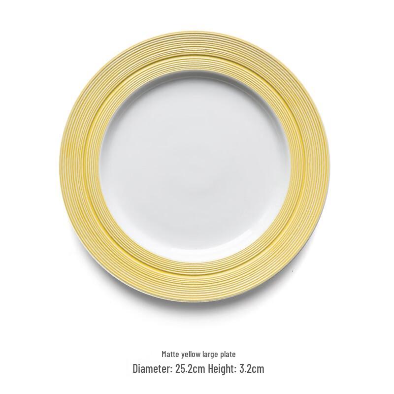 Nordic Brushed Stainless Steel Steak & Dinner Plate