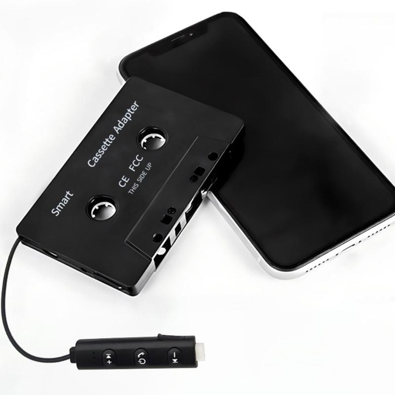 Classical Car MP3 Cassette Adapter, Bluetooth-compatible 5.1 Music Streaming, Builts In Microphone for Call
