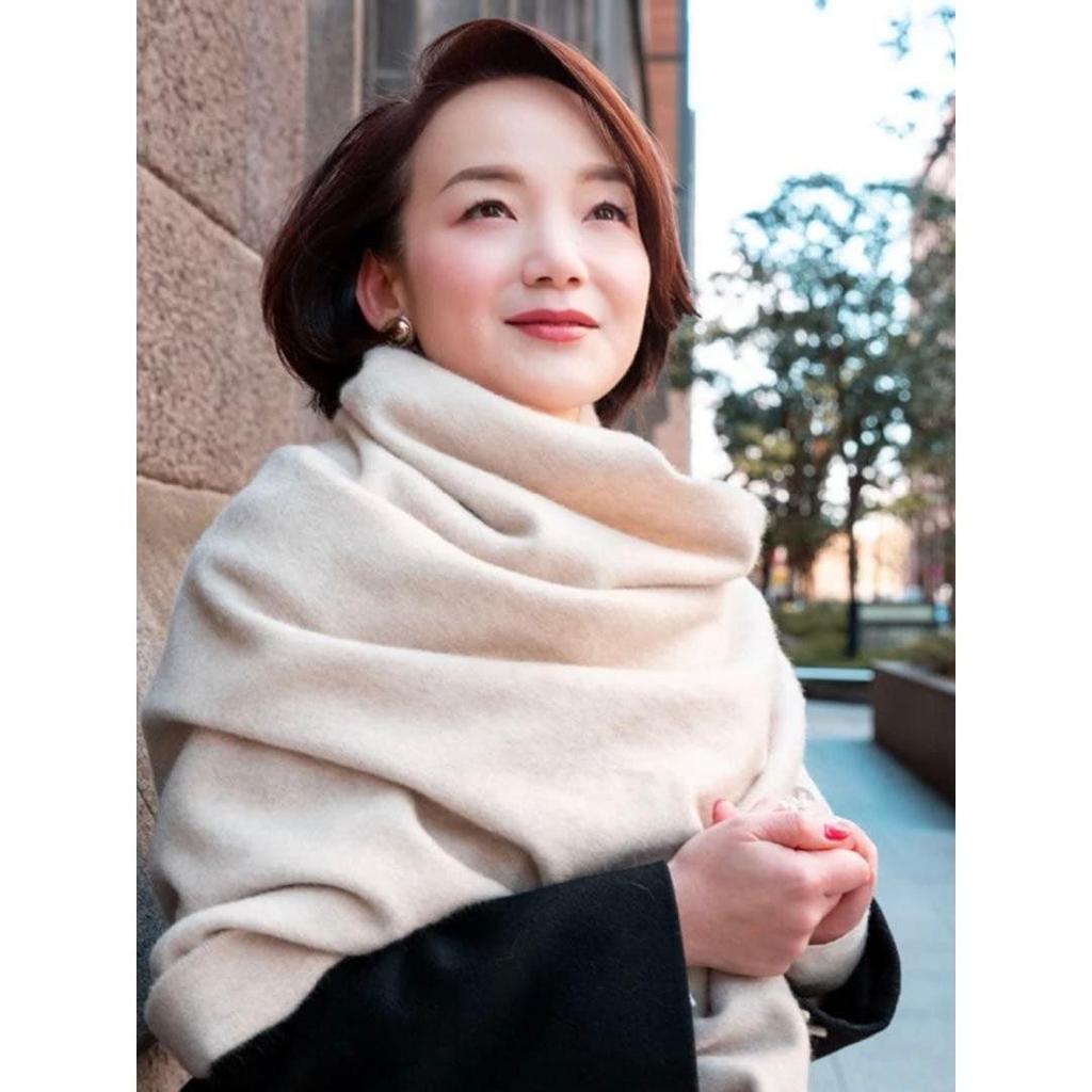 Used Magnolia Collection Alashan Cashmere Stole Beige