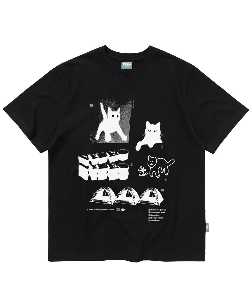 VIDEO JOCKEY Instant Hipster T-Shirt [Black]