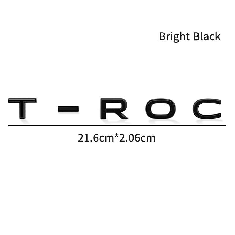 Decoración de Coche 3D ABS Cromado Insignia Emblema Maletero Coche Pegatina Para Volkswagen TROC T-ROC Logo Accesorios de Coche