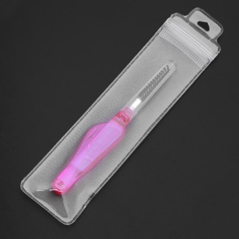 Portable Eyebrow Eyelash Shaper Eyelash Comb Double Head Eyebrow Brush Makeup Grooming Tool Foldable Mascara Brush