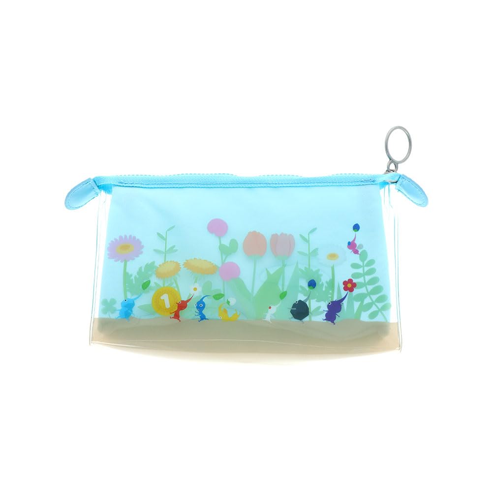 Papelería Pikmin Productos Nintendo Luz S2336588 Sun-Star Estuche, Multifunción, Transparente, Con Fuelle, Mitte, Azul,