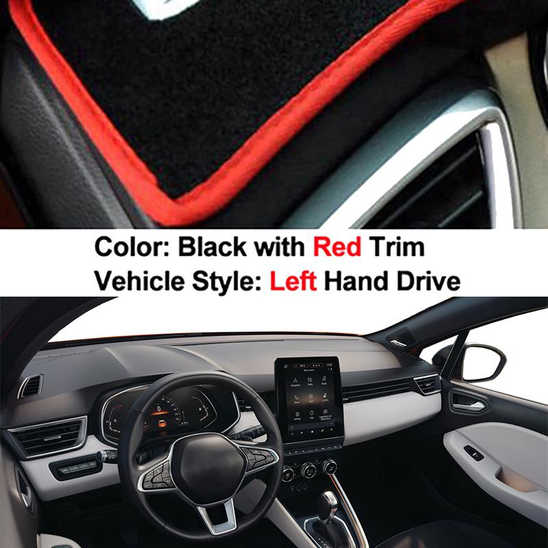 Car Dashboard Cover For Renault Clio 5 2018-2026 2026 2026 2026 Center Console Protector Carpet Dashmat Sun-shade Accessories