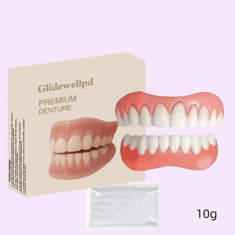 False Teeth Silicone Upper Lower Veneers Perfect Denture Kit Temporary Orthodontic Fake Tooth Oral Care