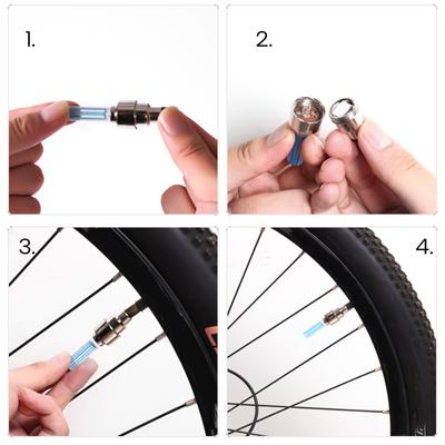 2 Pezzi Luci LED per Ruote di Bicicletta con Sensore di Movimento Impermeabili e Durevoli Luci Automatiche per Ruote per Bicicletta Auto
