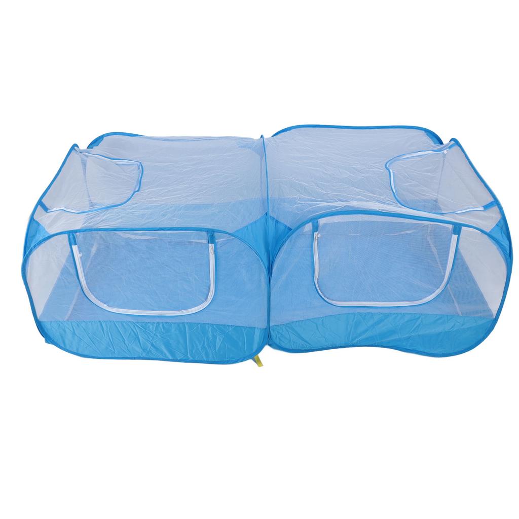 Foldable Pet Play Tent Portable Breathable Transparent Mesh Wall Pop Open Small Animal Playpen for