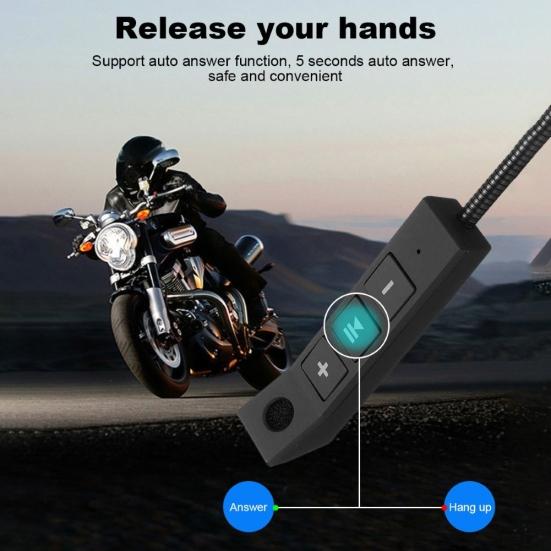 BT8 Motorcycle Helmet Headset Bluetooth-compatible 4.1+EDR Hands-free Call Speaker Earphone