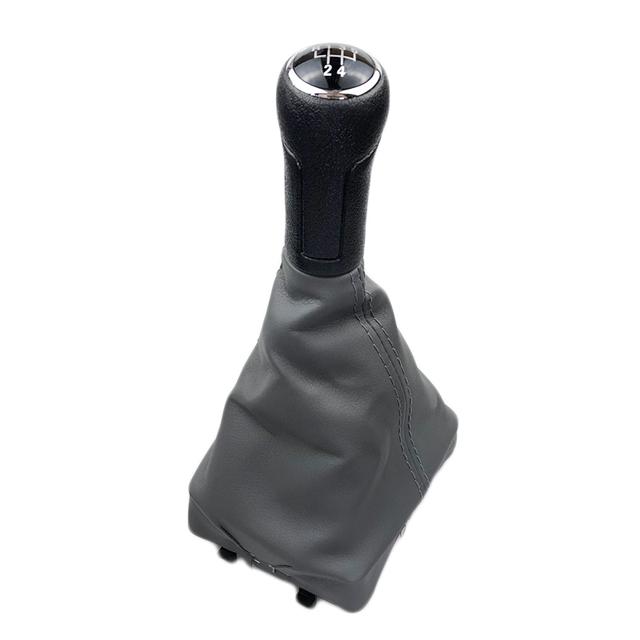 För VW Polo 9N 9N2 2002 2003 2004 2005 2006 2007 2008 2009 2010 Sedan 5/6 Växlad Växelspaksknopp Damask Läder Stövelskydd Fodral