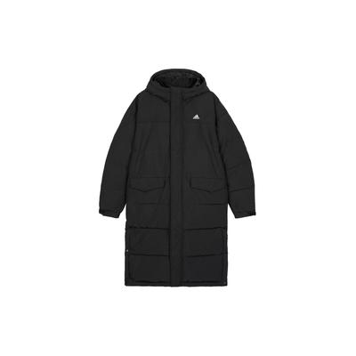 adidas Casualowa Sportowa Kurtka Puchowa z Kapturem Zapinana na Zamek o Średniej Długości Unisex Odzież Wierzchnia Czarna IV7558