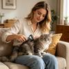 Cat Hair Removal Comb Dog Hair Removal Brush Stainless Steel Double Sided Pet Grooming Brush Removing Tangles Cat Accessories