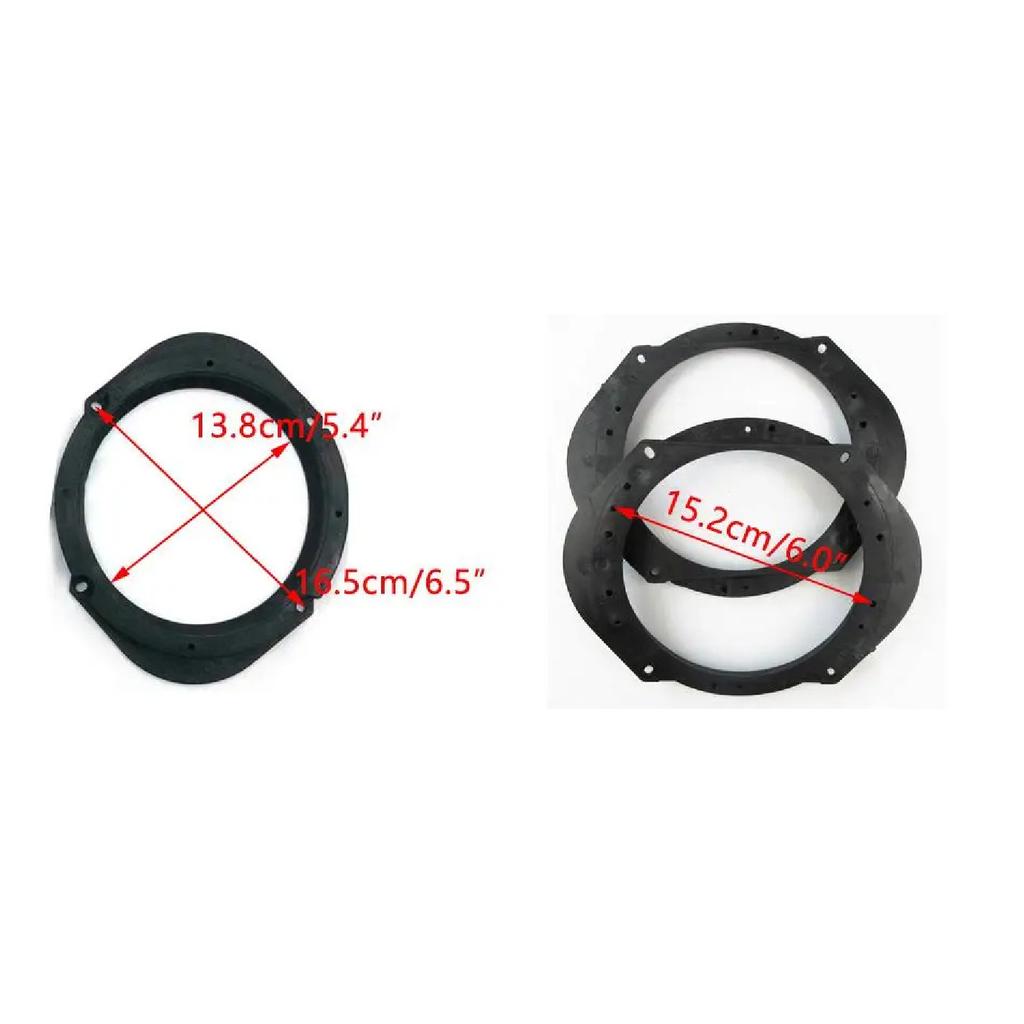 2Pcs Black  Speaker Installation Spacers Brackets Converter Adapter Fit For Mazda 3 5 6 8